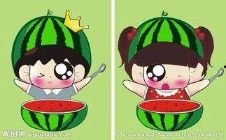 情侣吃瓜简笔画,甜蜜与幽默的简笔画故事