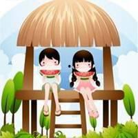 情侣吃瓜简笔画,甜蜜与幽默的简笔画故事